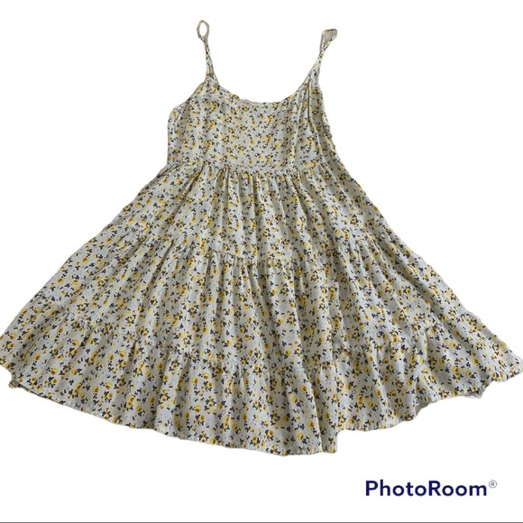 H&M Divided Yellow Floral Patterned Dress - Picture 4 of 11
